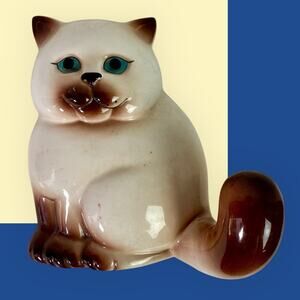 VTG Siamese Cat Japan Porcelain Gifts From Around The World Wall Hanging 3D